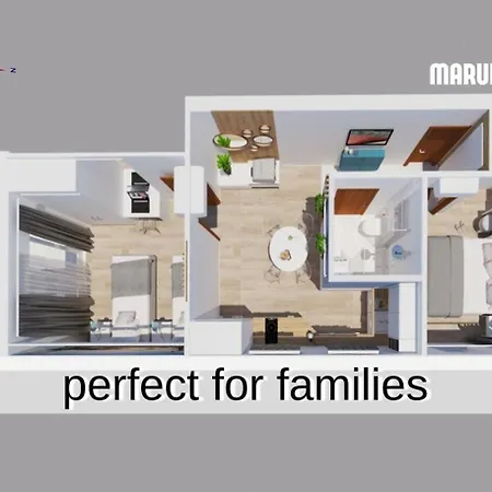 Marula - 5 Min Walk To Beach, Supermarkets, Restaurants - Balcony, Parking & Bicycles * زاووستروج